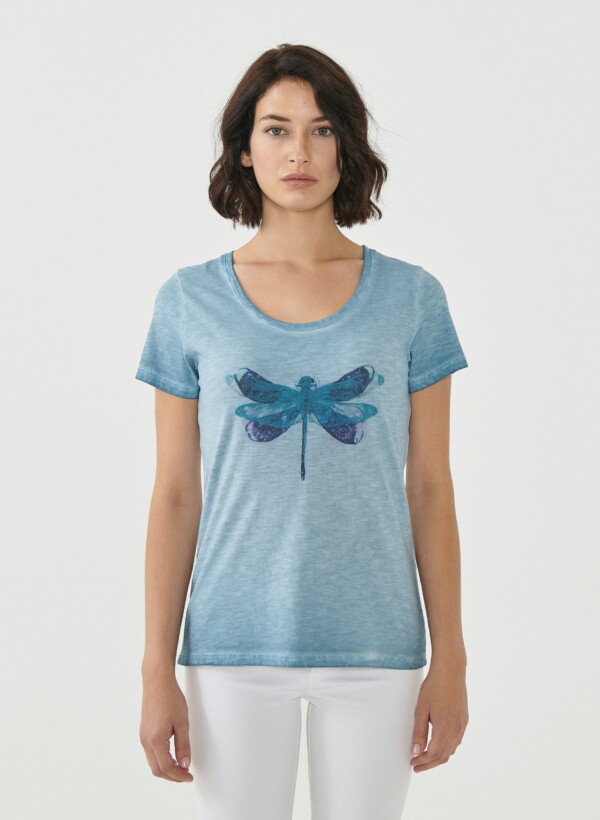 Organication-shirt-libelle-blau-fairemode