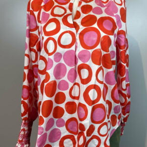 Emily - Bluse - 7713 - red pink dots