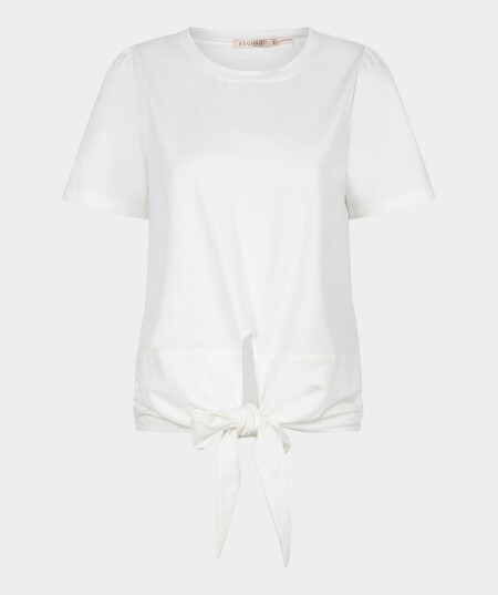 Esqualo - T-Shirt - knot detail - off white