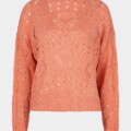 Esqualo - bright peach - sweater - v-neck