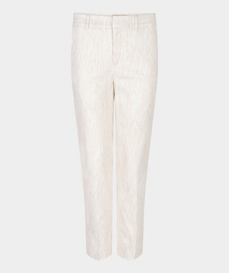 Esqualo - chino - trousers - zebra print - sand