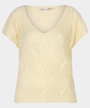Esqualo - sweater - batwing - pastel yellow