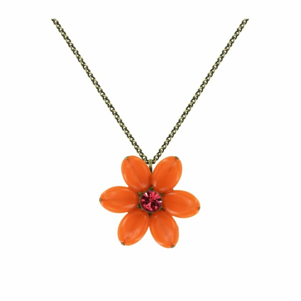Halskette - konplott - daisy dance - orange - rot