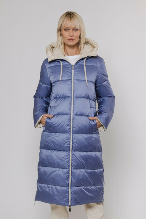 Rino&Pelle - steppmantel - wendbar - reversible - cloudy birch - blau - micki