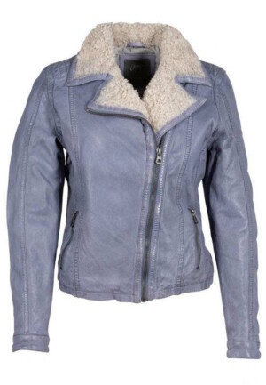 Gipsy - mauritius - licht blue - leder - jacke - biker