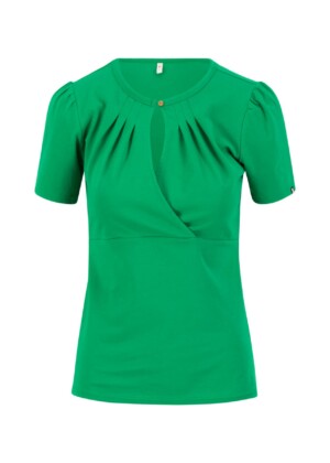 T-Shirt - blutsgeschwister - criss cross - green