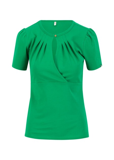 T-Shirt - blutsgeschwister - criss cross - green