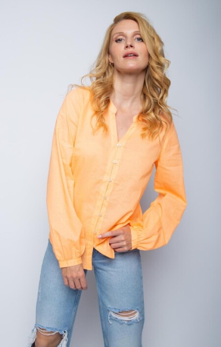 emily - neoan orange - stehkragen - bluse