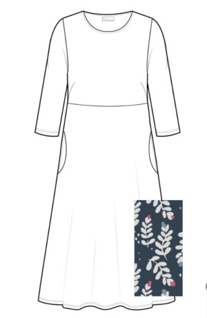 heidekönigin - kleid - mit taschen - beberis - dark blue - gots