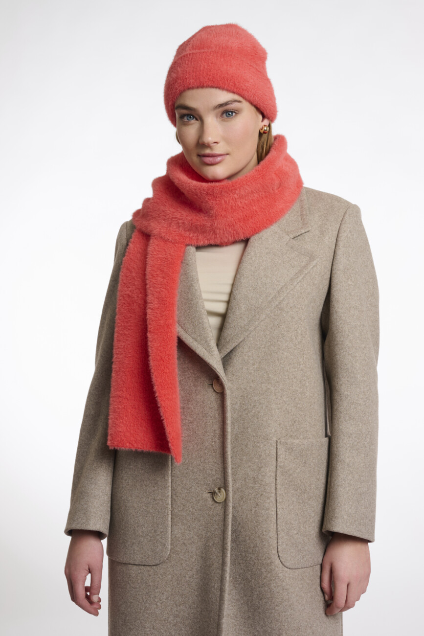 Schal - rino&Pelle - bright - coral - rino&Pelle