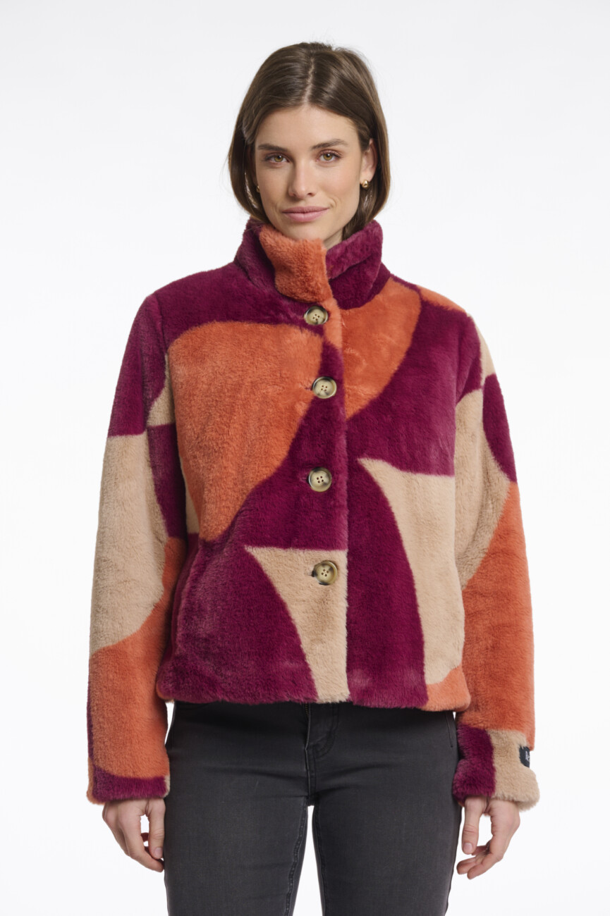 Rino&Pelle - fake fur - jacke - colourblock - kustfell