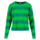 Blutsgeschwister - longsleeve - moosy green stripes - stereo raimbow crew