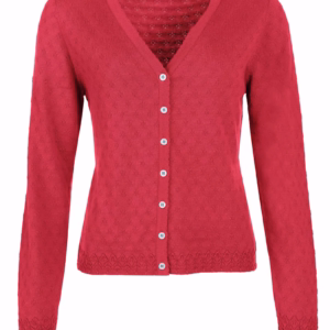 Sorgenfri Sylt - strickjacke - cerise - ajour