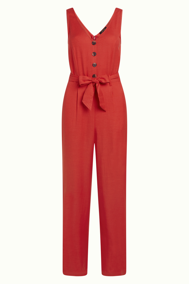 king louie - jumpsuit - red - fiona - cameron