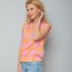 Emily van den bergh - damen - bluse - peach pink check